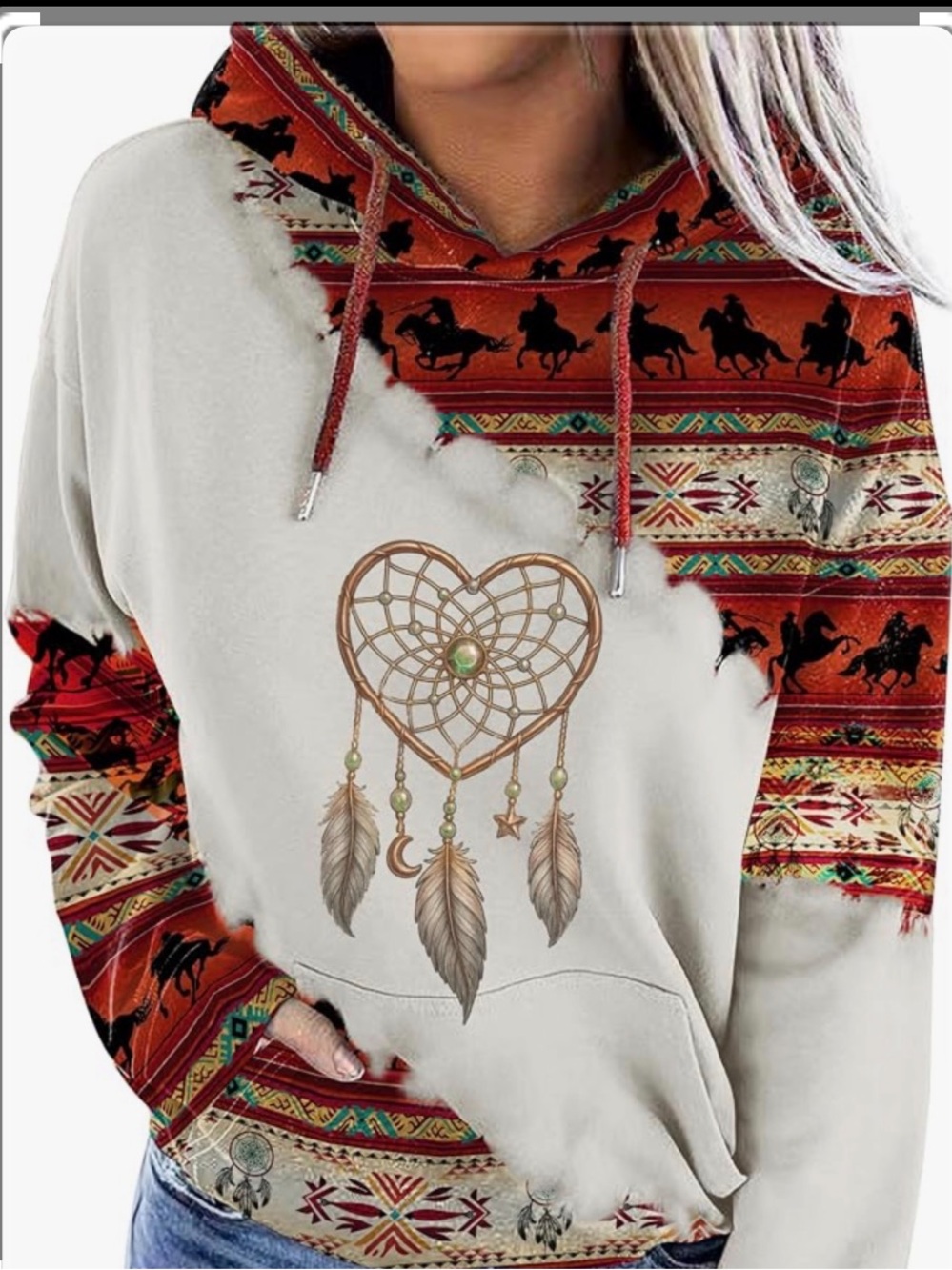 Aztec Leopard Thunder Bird Hoodie